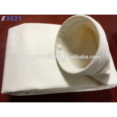 Polyester filter bag for steel plant, cement plant